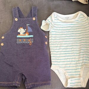 Pekkle Kids Nautical Matching Set - Navy and White